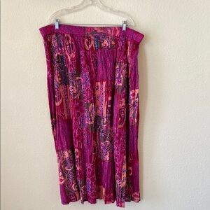 Sudha Vibrant Pink Patterned Women's Skirt